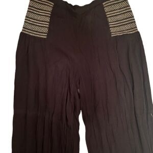 Free People Embroidered Waistband Pants